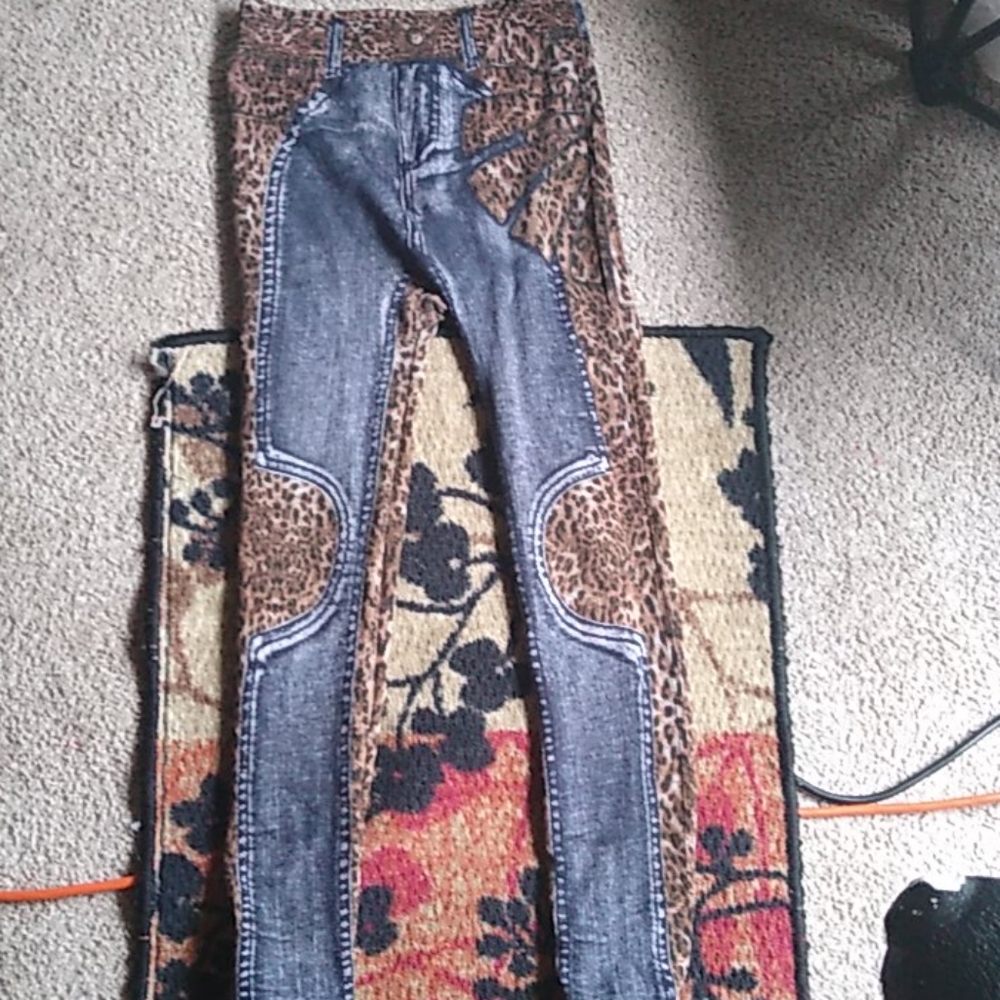 Tiger and Jean print  Leggings